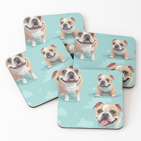 Item preview, A smiling bulldog radiates joy, warmth, and playful spirit. designed and sold by StrawberryJolly.