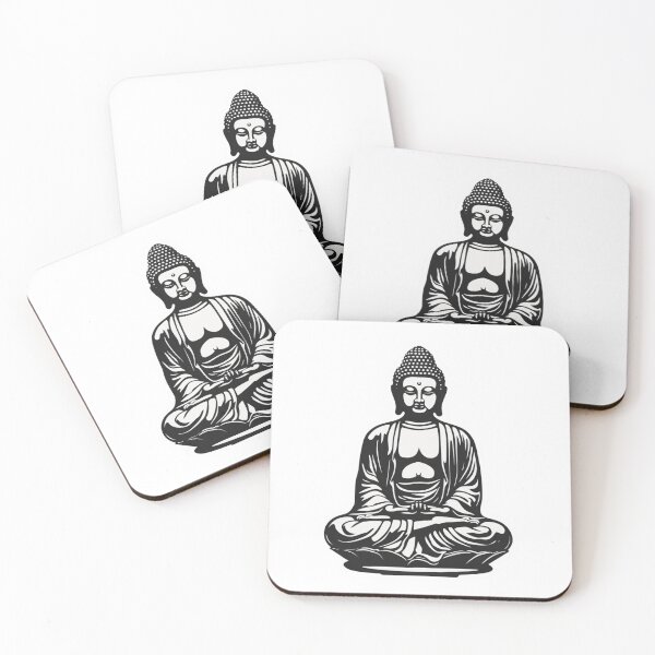 Item preview, Buddha Black White , Buddhist symbol , maditate with buddha symbol designed and sold by MartynGrey.
