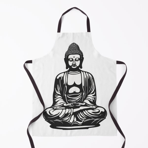 Item preview, Buddha Black White , Buddhist symbol , maditate with buddha symbol designed and sold by MartynGrey.