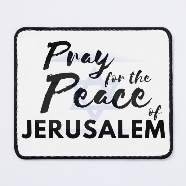 Item preview, Pray for the Peace of Jerusalem | Israel Flag overlaid with Psalm 122:6 designed and sold by WordsToArt.
