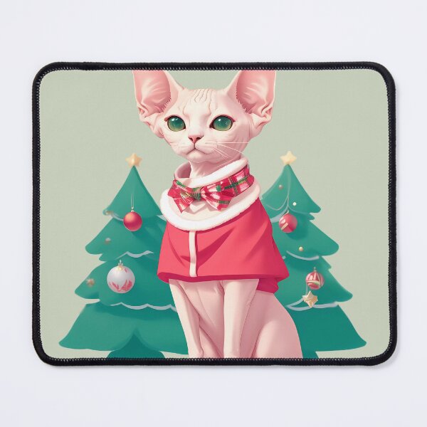 Item preview, Sphynx Cat in Santa Hat designed and sold by purrfect pattern.