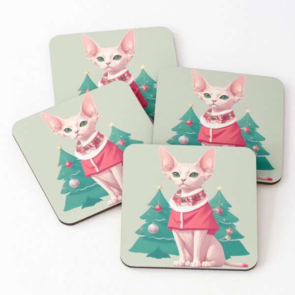 Item preview, Sphynx Cat in Santa Hat designed and sold by purrfect pattern.
