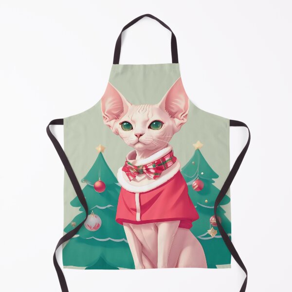 Item preview, Sphynx Cat in Santa Hat designed and sold by purrfect pattern.