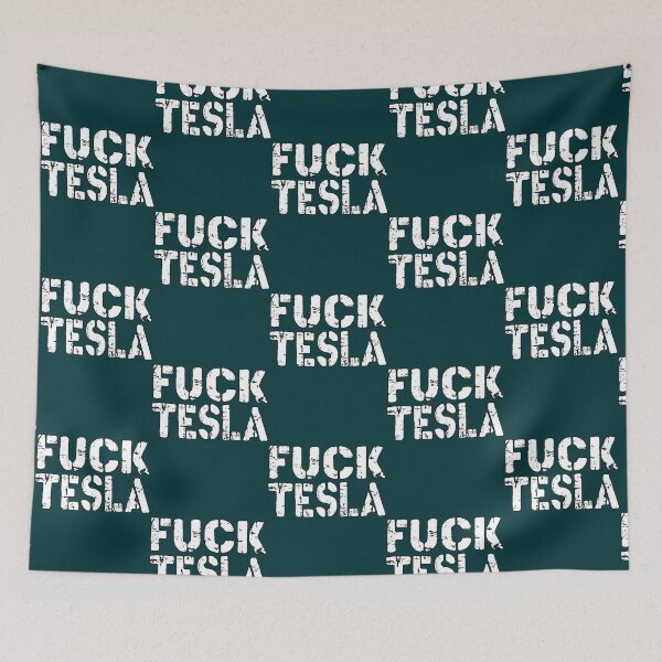 Item preview, fuck tesla tuck feslatesla bumper  designed and sold by VernaAbernathy.