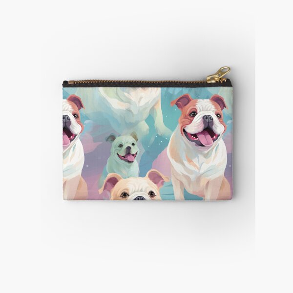 Item preview, A dreamy smiling bulldog exudes charm, warmth, and contentment designed and sold by StrawberryJolly.