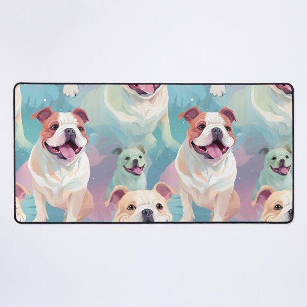 Item preview, A dreamy smiling bulldog exudes charm, warmth, and contentment designed and sold by StrawberryJolly.