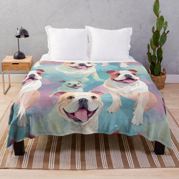 Item preview, A dreamy smiling bulldog exudes charm, warmth, and contentment designed and sold by StrawberryJolly.
