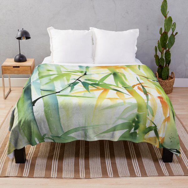 Item preview, Fluid Bamboo Dreams: Traditional Japanese Watercolor Abstraction designed and sold by aricutcia.