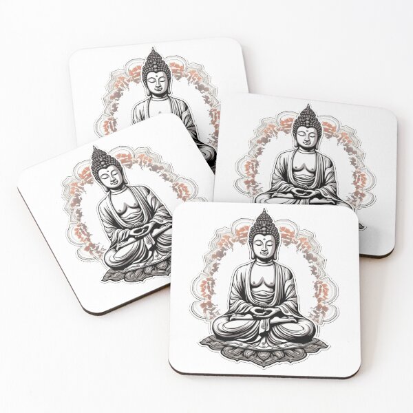 Item preview, Buddha Black White , positive bright sticker , home decoration designed and sold by MartynGrey.