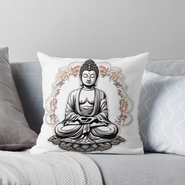 Item preview, Buddha Black White , positive bright sticker , home decoration designed and sold by MartynGrey.