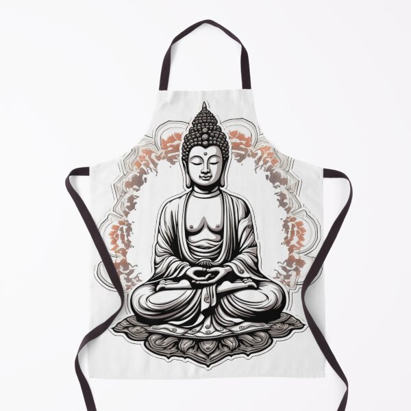 Item preview, Buddha Black White , positive bright sticker , home decoration designed and sold by MartynGrey.