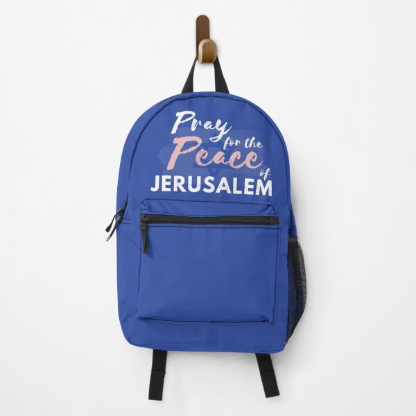 Item preview, Pray for the Peace of Jerusalem | Israeli Flag overlaid with Psalm 122:6 designed and sold by WordsToArt.