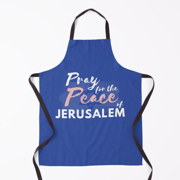 Item preview, Pray for the Peace of Jerusalem | Israeli Flag overlaid with Psalm 122:6 designed and sold by WordsToArt.
