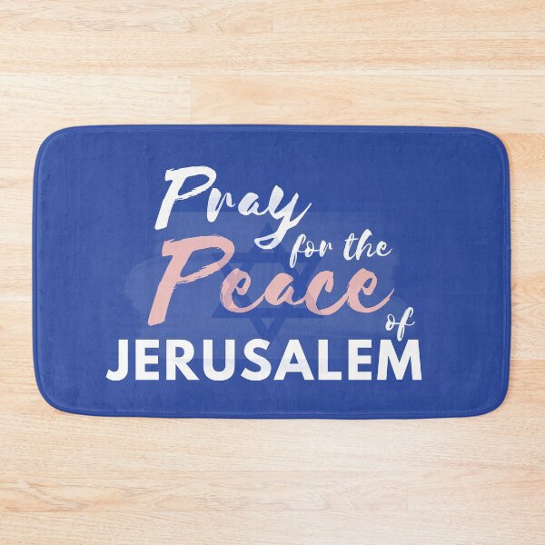 Item preview, Pray for the Peace of Jerusalem | Israeli Flag overlaid with Psalm 122:6 designed and sold by WordsToArt.