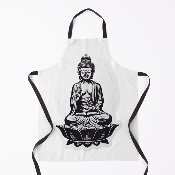 Item preview, Buddha Black White , positive bright sticker For Different Surfaces designed and sold by MartynGrey.