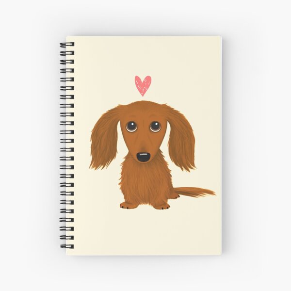 Item preview, Cute Longhaired Dachshund Cartoon Dog with Heart designed and sold by Jenn Inashvili.