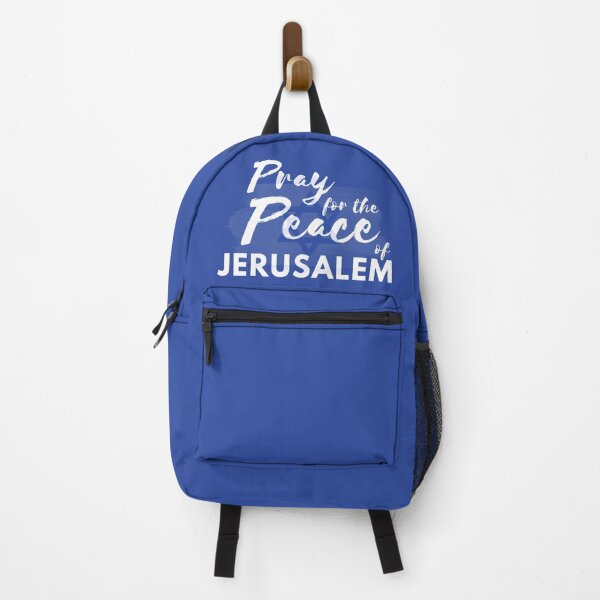Item preview, Pray for the Peace of Jerusalem | Flag of Israel overlaid with Psalm 122:6 designed and sold by WordsToArt.