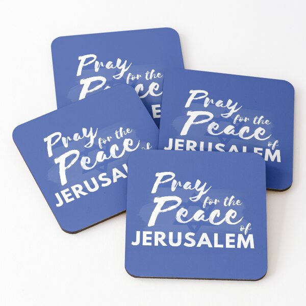Item preview, Pray for the Peace of Jerusalem | Flag of Israel overlaid with Psalm 122:6 designed and sold by WordsToArt.