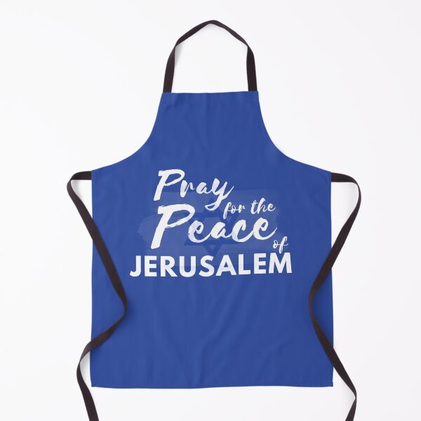Item preview, Pray for the Peace of Jerusalem | Flag of Israel overlaid with Psalm 122:6 designed and sold by WordsToArt.