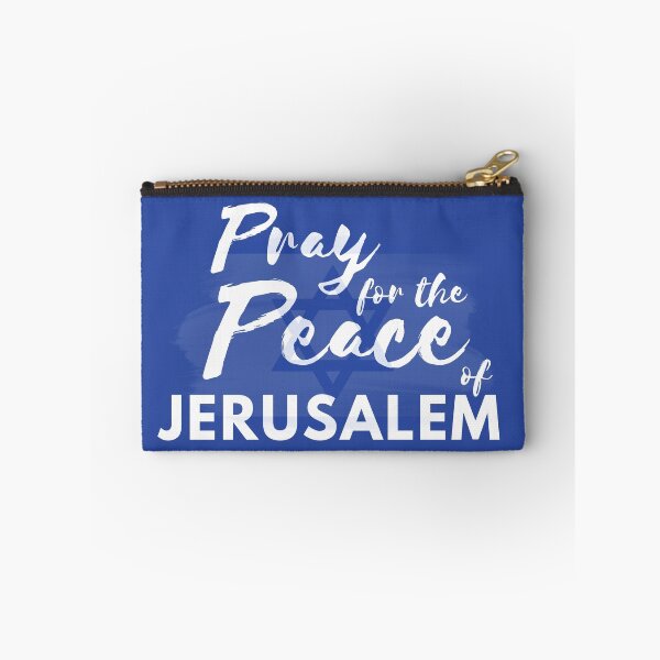Item preview, Pray for the Peace of Jerusalem | Flag of Israel overlaid with Psalm 122:6 designed and sold by WordsToArt.