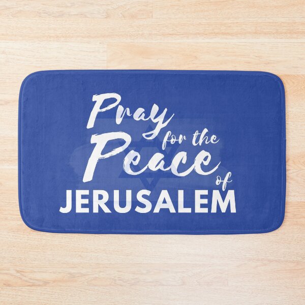 Item preview, Pray for the Peace of Jerusalem | Flag of Israel overlaid with Psalm 122:6 designed and sold by WordsToArt.