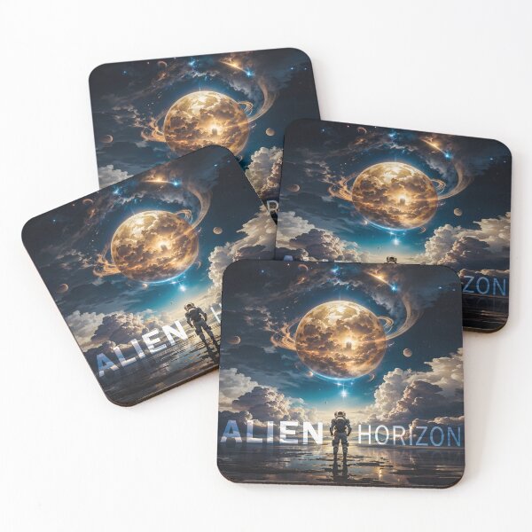 Item preview, Alien Horizon - Cosmic Astronaut Tee designed and sold by teecraftstudios.