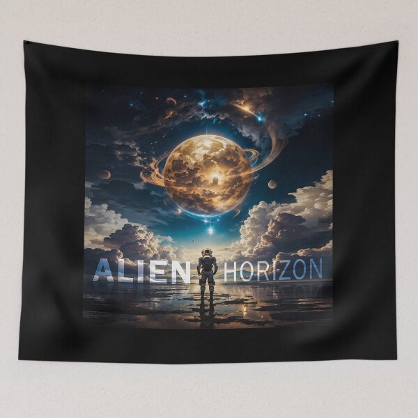 Item preview, Alien Horizon - Cosmic Astronaut Tee designed and sold by teecraftstudios.