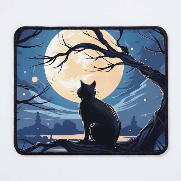 Item preview, Full moon & a cat designed and sold by Ludionyx.