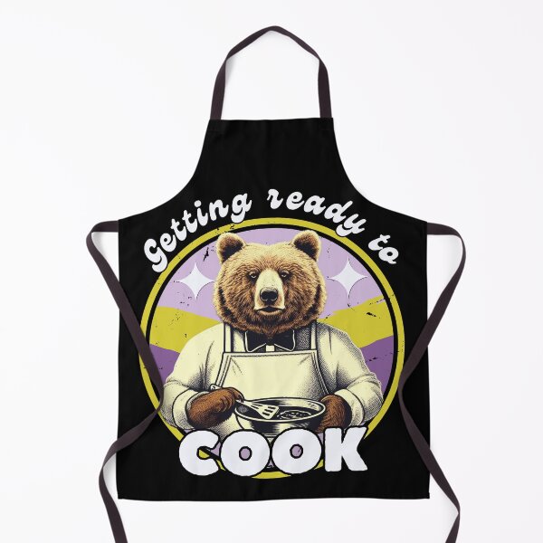 Item preview, Retro Bear Getting Ready to Cook designed and sold by ElLocoMus.
