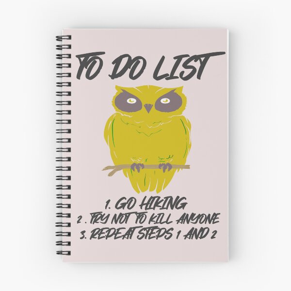 Item preview, Owl days - To Do List HIKING - NATURE Cute Animal Owl designed and sold by vibeno1.