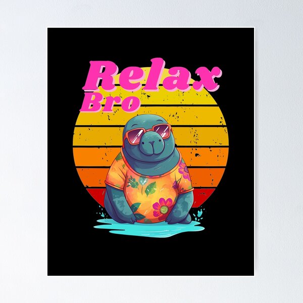 Item preview, manatee retro designed and sold by Teescount.