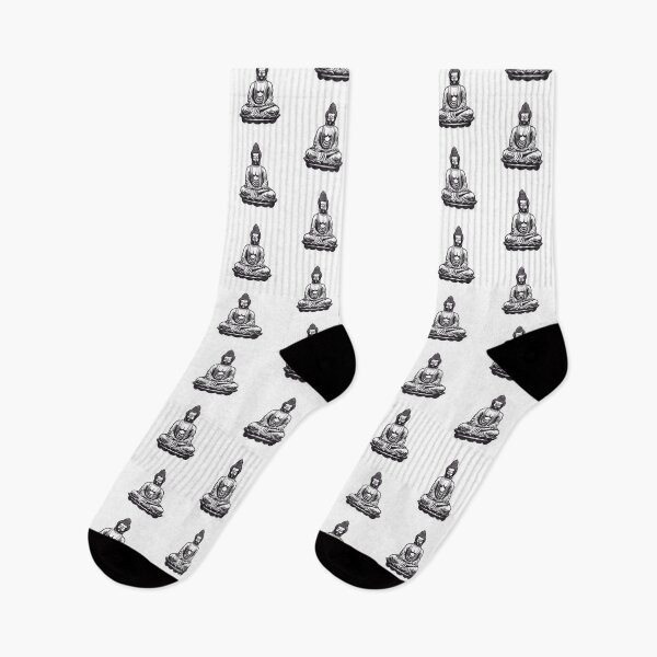 Item preview, Buddha Black White , Buddhist symbol , Meditation Sticker For Home designed and sold by MartynGrey.