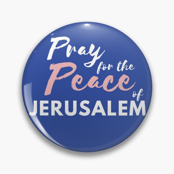 Item preview, Pray for the Peace of Jerusalem | Psalm 122:6 | Blue, White, and Peach designed and sold by WordsToArt.