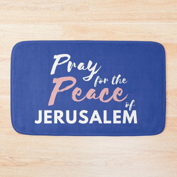 Item preview, Pray for the Peace of Jerusalem | Psalm 122:6 | Blue, White, and Peach designed and sold by WordsToArt.