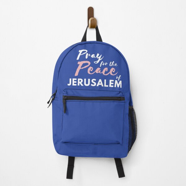 Item preview, Pray for the Peace of Jerusalem | Psalm 122:6 | Blue, White, and Peach designed and sold by WordsToArt.