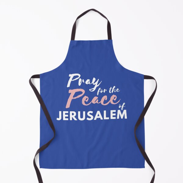 Item preview, Pray for the Peace of Jerusalem | Psalm 122:6 | Blue, White, and Peach designed and sold by WordsToArt.