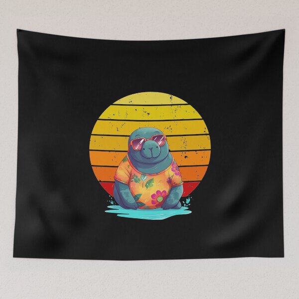 Item preview, manatee retro designed and sold by Teescount.