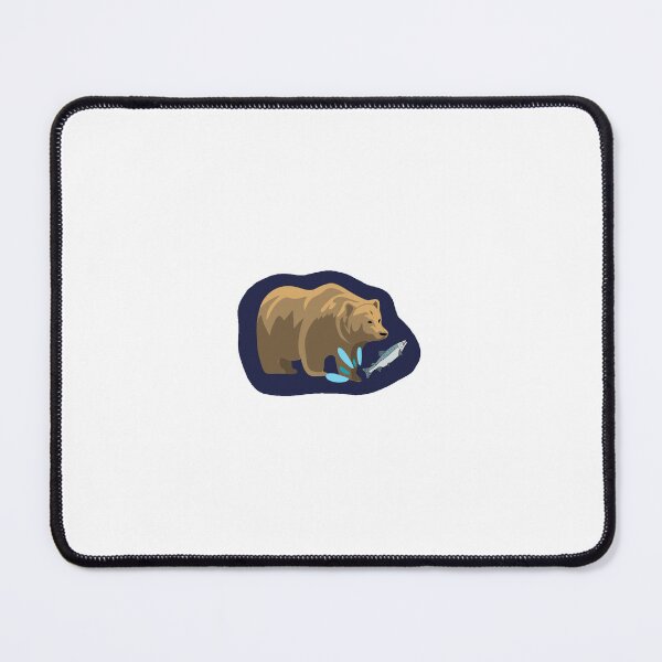 Item preview, Cute Bear Fishing Graphic for Fat Bear Contest designed and sold by Esme Campbell.