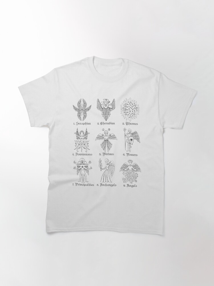 Thumbnail 3 of 7, Classic T-Shirt, Biblically accurate angels nine ranks of angel designed and sold by indiVisibl.