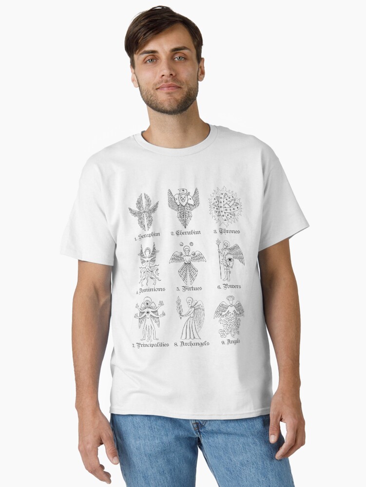 Thumbnail 1 of 7, Classic T-Shirt, Biblically accurate angels nine ranks of angel designed and sold by indiVisibl.