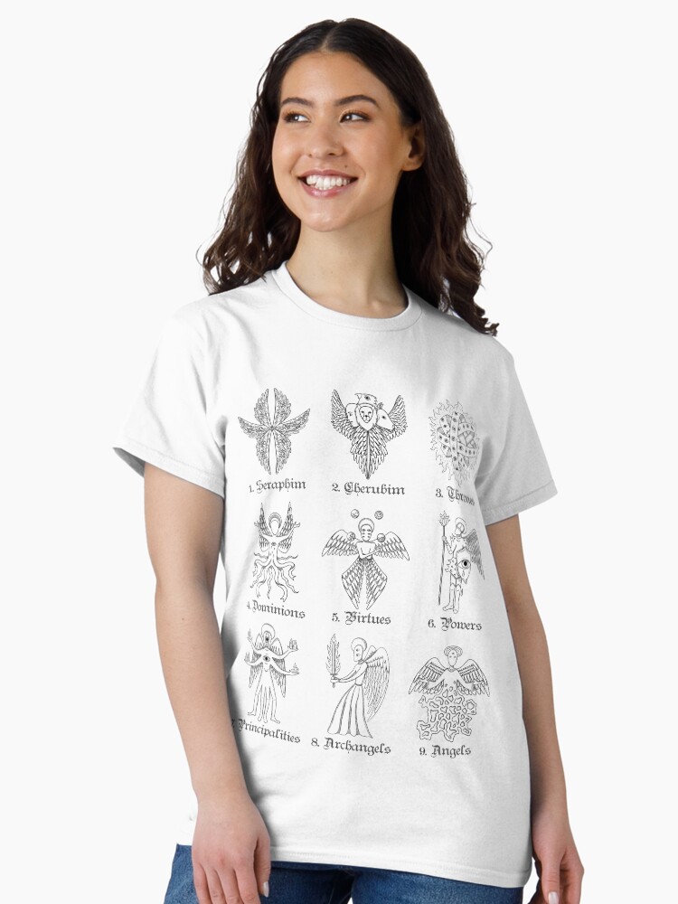 Thumbnail 2 of 7, Classic T-Shirt, Biblically accurate angels nine ranks of angel designed and sold by indiVisibl.