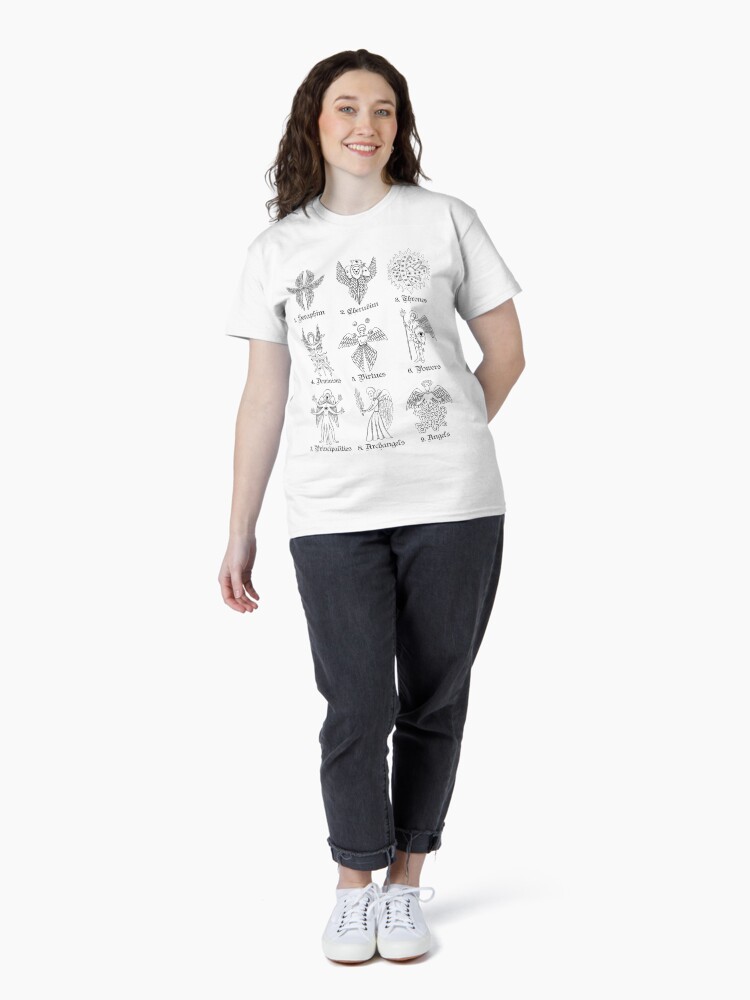 Thumbnail 4 of 7, Classic T-Shirt, Biblically accurate angels nine ranks of angel designed and sold by indiVisibl.
