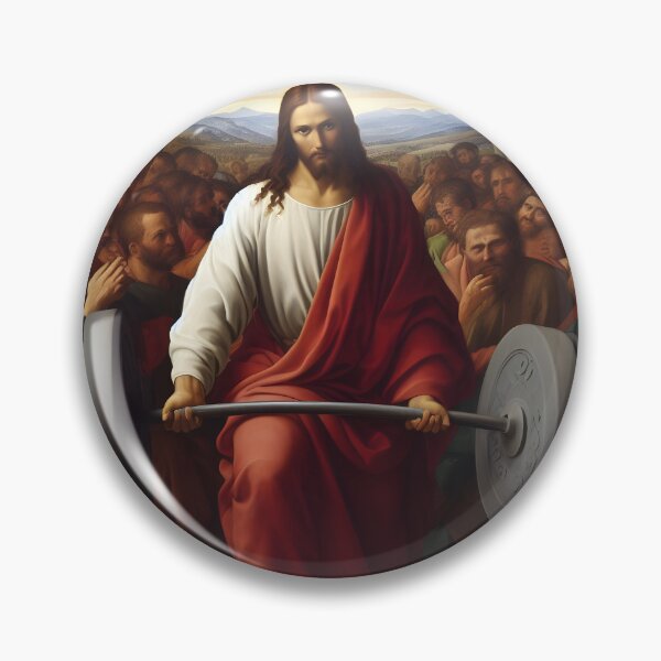Item preview, “Barbell Blessings”–Jesus, The Ultimate Deadlifter and Squater On Leg Day designed and sold by ignasirus.