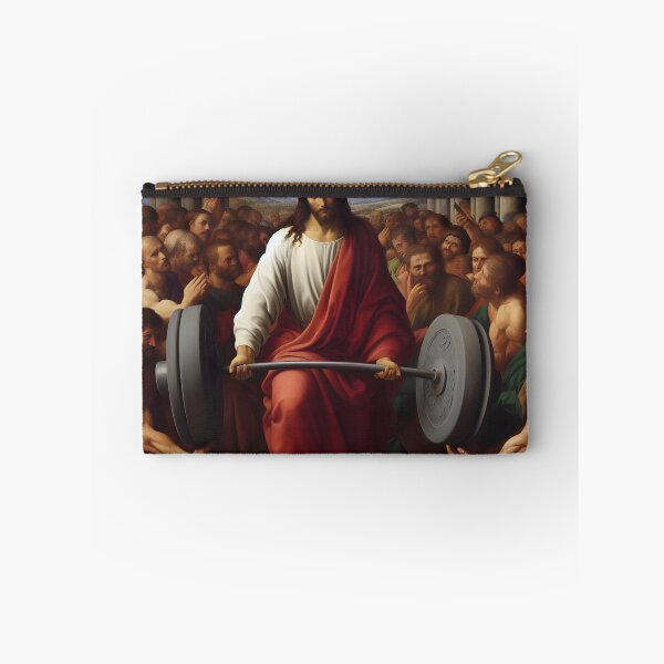 Item preview, “Barbell Blessings”–Jesus, The Ultimate Deadlifter and Squater On Leg Day designed and sold by ignasirus.