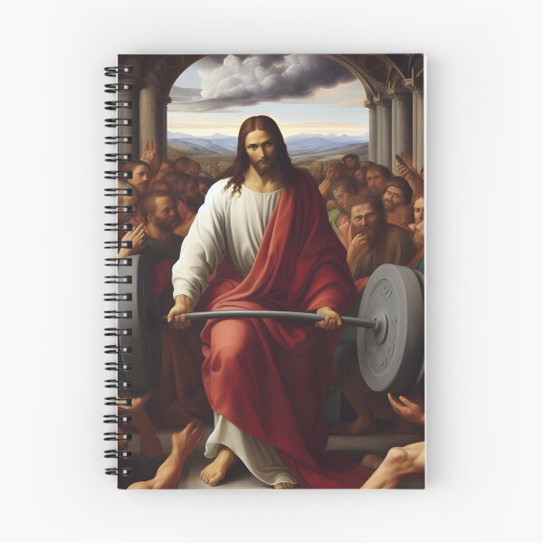 Item preview, “Barbell Blessings”–Jesus, The Ultimate Deadlifter and Squater On Leg Day designed and sold by ignasirus.