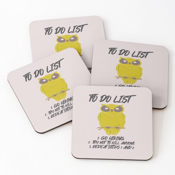 Item preview, Owl days - To Do List HIKING - NATURE Cute Animal Owl designed and sold by vibeno1.