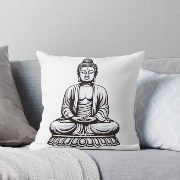 Item preview, Buddha Black White , Digital Art, For Yoga Lovers , Meditation Sticker For Home designed and sold by MartynGrey.