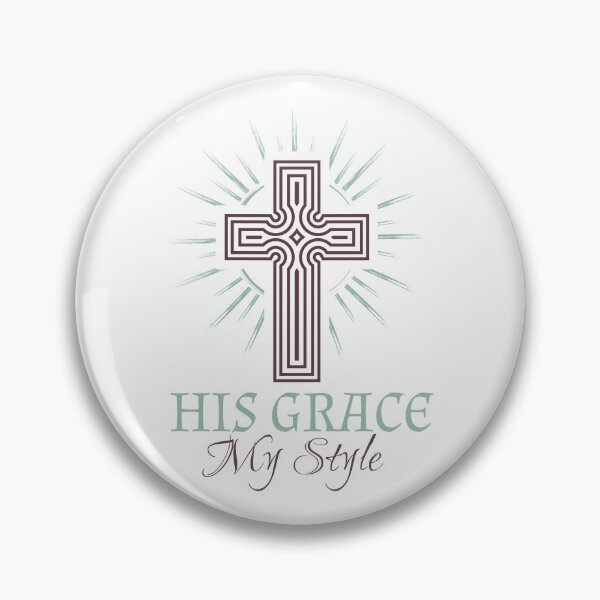 Item preview, Christian Illustration of a Cross with His Grace My Style designed and sold by Angela Cini.