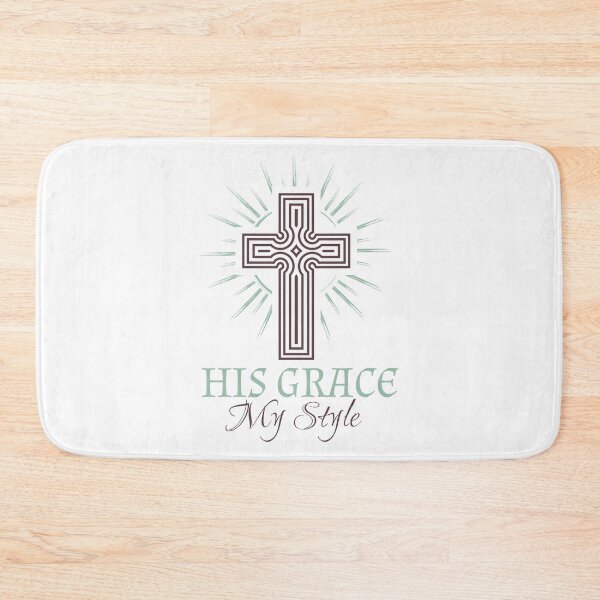 Item preview, Christian Illustration of a Cross with His Grace My Style designed and sold by Angela Cini.
