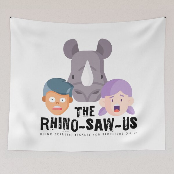 Item preview, Rhino-Saw-Us - Funny Rhino Pun	 designed and sold by Sir Meow Meow.